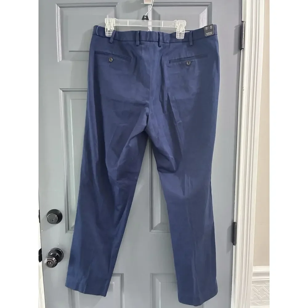 J. Crew Bowery Dress Slim Stretch Dres Pants Mens 38/32 Navy Business Career NWT